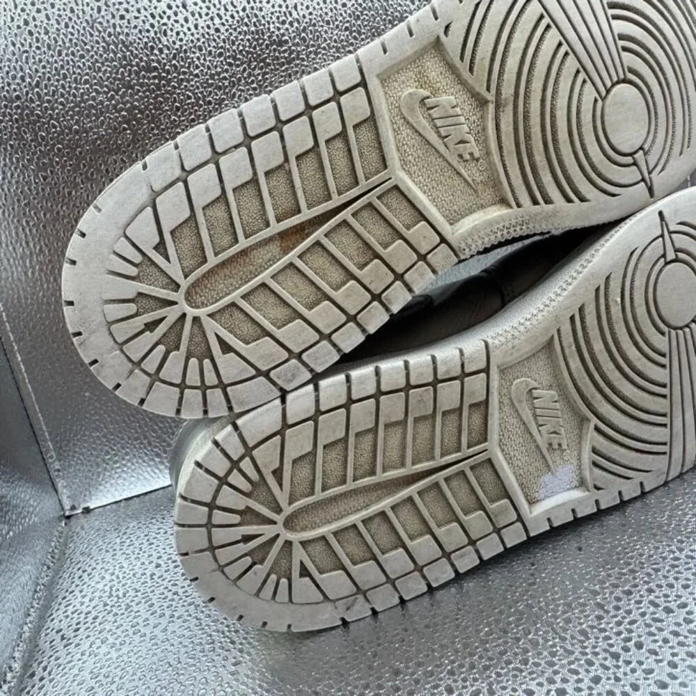 Size 7Y - Nike Air Jordan 1‎ AJ1 Mid GS Sepia Stone Noble Gold Kids Silver Shoes